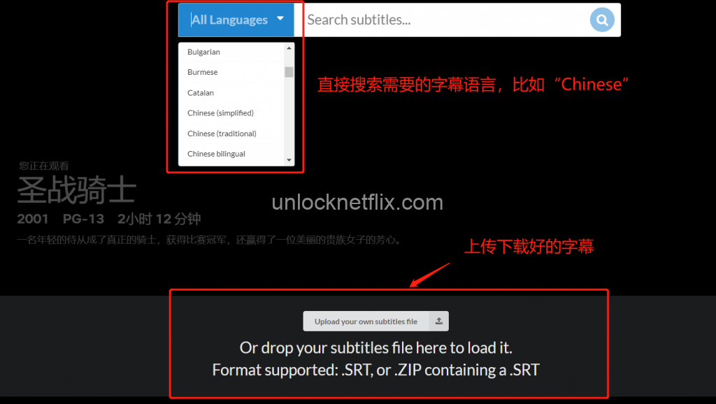 在chrome中加载Netflix外挂字幕